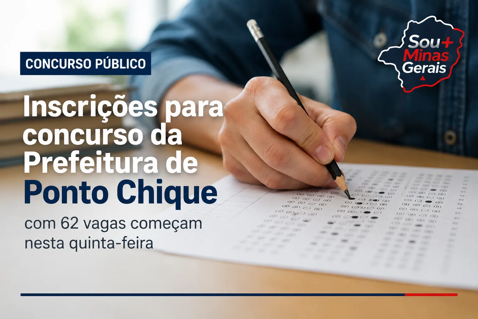 Inscrições para concurso da Prefeitura de Ponto Chique começam nesta quinta-feira